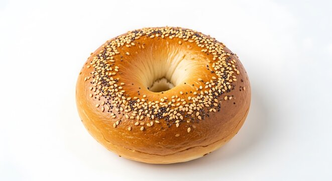 Delicious Everything Bagel with Sesame and Poppy Seeds - Powered by Adobe