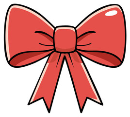 Vibrant Red Bow Illustration for Festive Celebrations Gifts and Decorative Accents