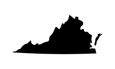 Virginia state map silhouette