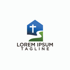 Obraz premium church vintage logo design concept, religion logos