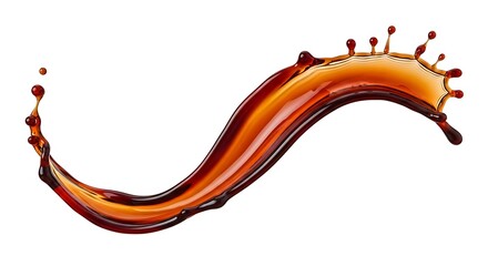 Dynamic Amber Liquid Splash Wave