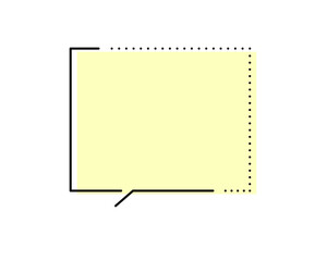 シンプルでおしゃれな破線吹き出し