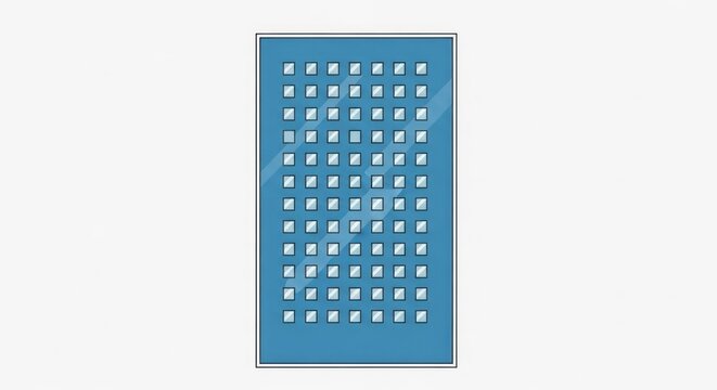 Digital display showing time and date, modern design, blue light.