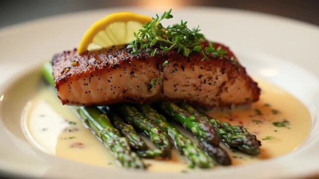 grilled salmon with asparagus