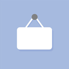 Blank Sign Icon A Simple Illustration for Business and Communication on a Blue Background, EPS File