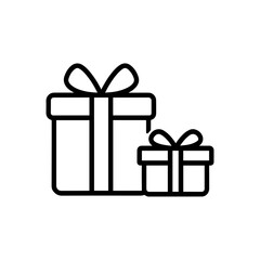 Gift Boxes Line Art Icon