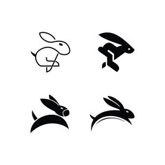 Obraz premium Abstract animal Rabbit vector illustration