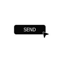 Send Button with Cursor A Vector Illustration for Digital Communication and Submission