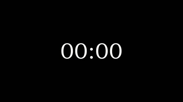 5 second countdown timer animation, animation 10 to 0 on black background, 10 seconds countdown timer.
