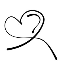 Single Line Heart Drawing – Minimal Romantic Design Elements