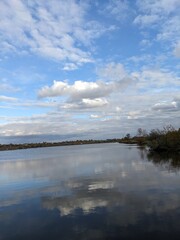 clouds over the lake