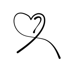 Single Line Heart Drawing – Minimal Romantic Design Elements