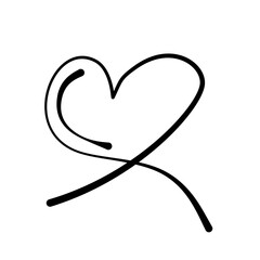 Single Line Heart Drawing – Minimal Romantic Design Elements