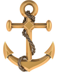 Anchor with rope, transparent background © MHT Visuals