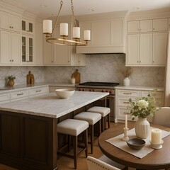 modern kitchen interior with kitchen