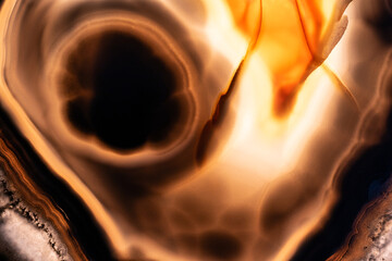 Close up of Banded Agate, variety of chalcedony