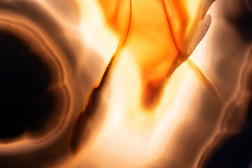 Close up of Banded Agate, variety of chalcedony