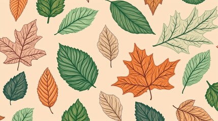 Obraz premium Autumnal Leaf Pattern