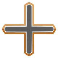 Obraz premium Modern Plus Symbol Icon Graphic Shape Abstract Decorative Element