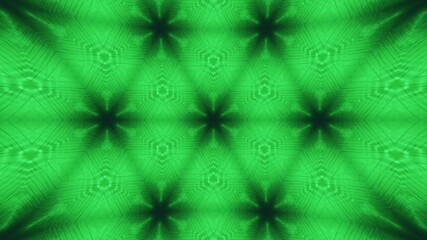 Top-down view of a kaleidoscopic crystal, its hexagonal facets reflecting and refracting intense neon laser beams for a vibrant concert stage backdrop projection - Powered by Adobe