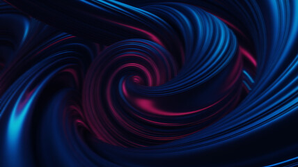 Abstract dark blue and red spiral with smooth curves creating a mesmerizing and dynamic visual experience