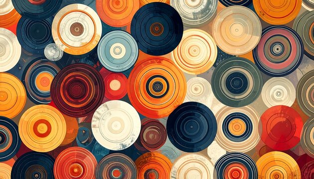 Colorful Abstract Circles Pattern.