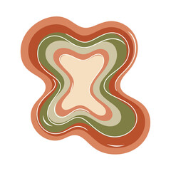 Abstract layered design with earthy tones, organic shapes, and a flowing, natural aesthetic. Vector