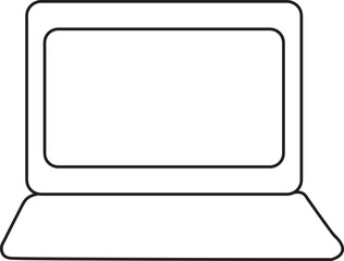 Fototapeta premium Laptop Computer Device With Blank Screen Interface for Template Presentation