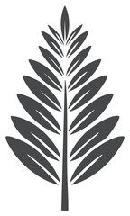 Obraz premium Stylized Fern Frond Silhouette Vector Graphic Design