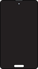 Modern smartphone silhouette with minimalist design for digital marketing and branding illustration