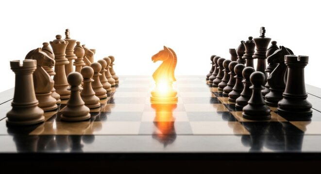 Strategic chess match intense showdown board game indoor setting close-up view mastery tactics