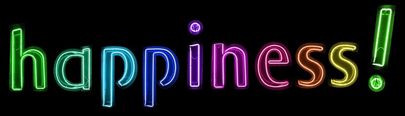 happiness! néons multicolores