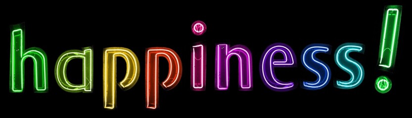 happiness! néons multicolores