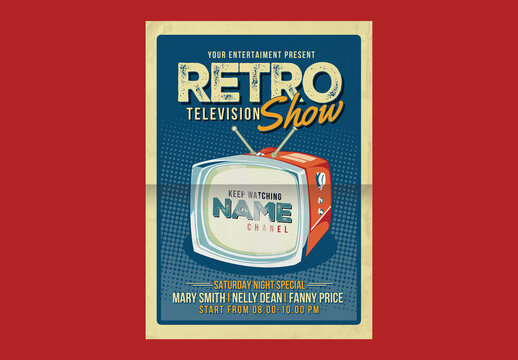 Retro TV Show Flyer Poster