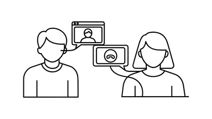 Business team members having a video call