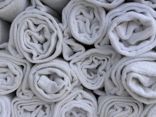 stack of white towels