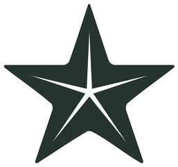 Obraz premium Five pointed star design element with sharp edges a simple graphic symbol icon
