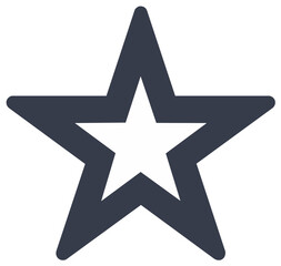Obraz premium Simple gray star outline icon. A flat vector graphic for rating, quality, and favorite symbols.