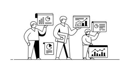 Team presenting business data and analytics