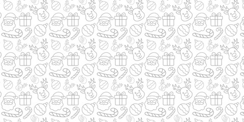 Seamless Christmas Pattern Festive Holiday Icons for Backgrounds, Wrappings, and Seasonal Designs