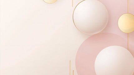 Pastel poster with golden accents and minimal composition with empty space, perfect for elegant Black Friday and seasonal sale campaigns.