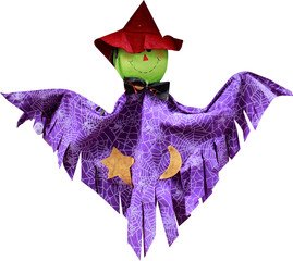 Halloween wall decoration on transparent background