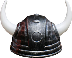 Viking Warrior Helmet With Horns on Transparent Background