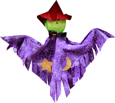 Halloween wall decoration on transparent background