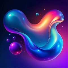 abstract blue background with bubbles