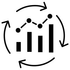 Continuous Improvement Glyph Icon
