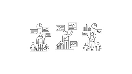 Business people presenting data analysis