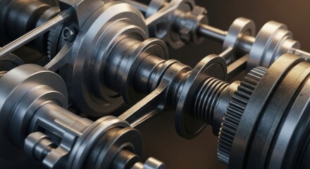 Modern Machinery Close-Up &ndash; Precision Engineering Macro