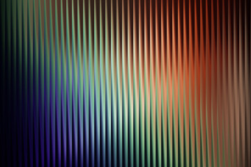 Abstract backdrop featuring vertical iridescent lines with a color palette transitioning from deep blue to warm orange and red tones