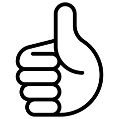 Thumbs Up Icon with Line Style